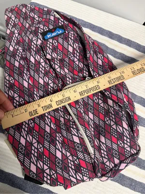 KAVU Rope Sling Backpack Pink Black Geometric Crossbody Travel Hiking Bag thumbnail 13
