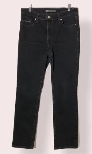 Levi’s Black Mid Rise Skinny Jeans 8 Dark Denim thumbnail 1
