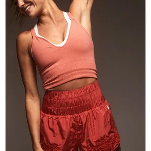 Free People Good Karma Crop Top Bright Pink Tank Top Size XS thumbnail 2