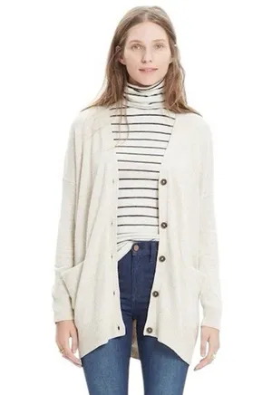 Madewell Long Cardigan Sweater Marled Flax Size Medium thumbnail 1