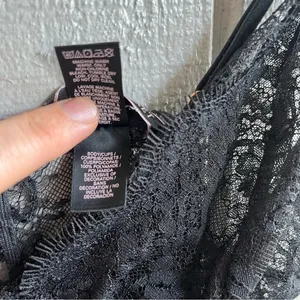 Victoria’s Secret Dream Angels Black Lace‎ Up Back Slip M thumbnail 4