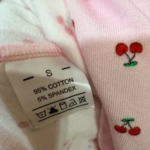 Pink Red Cherry Print Rhinestone Raglan Baseball Tee Small thumbnail 6