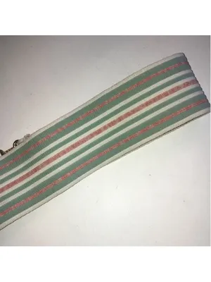 Vintage Striped Pastel Elastic Waist Belt with Gold-Tone Clasp thumbnail 7