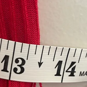 Michael‎ Michael Kors Ribbed Knit Midi Dress Red Pink Ring Shoulder Belted Small thumbnail 9