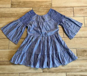 Womens Free People Blue Mini Stripe Dress - XS thumbnail 1