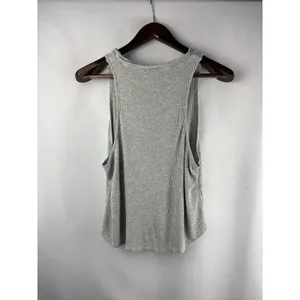 Women’s Everjey Small Light Gray Ribbed Tank Top thumbnail 4
