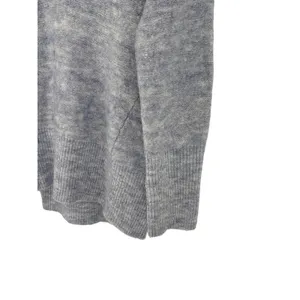 LOFT Lounge Sweater Womens Small Blue Hooded V-Neck Knit Pullover Relaxed Soft thumbnail 5