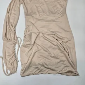 Michael Costello x REVOLVE Jada Mini Dress in Beige XS thumbnail 11