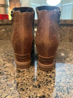 Sorel leather wedged booties  thumbnail 4