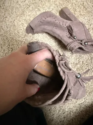 Bamboo tan open toe bootie thumbnail 5