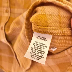 Wonderly Boyfriend woven plaid flannel‎ gold metallic size small thumbnail 6