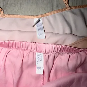 Stars Above Pink Orange Satin Pajama Set - Size Small thumbnail 2