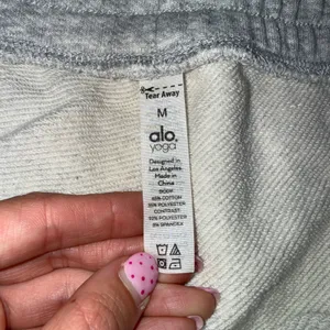 Alo Yoga Ripped Warrior Jogger Women M Grey Excellent Distressed Sweatpants thumbnail 4