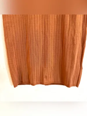 Free People Womens Pencil MIDI Skirt Burnt Orange Ribbed Stretch Size Small thumbnail 6