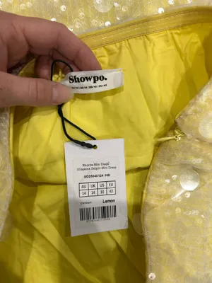 New Showpo Rhonda Mini Dress Strapless Sequin Dress Size Medium MSRP $99 thumbnail 7