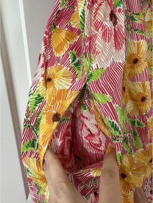 STITCHDROP Barbuda Floral Print Sleeveless Midi Dress NWT Sketch Peony XS thumbnail 6