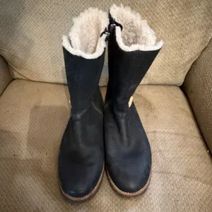UGG Kaya Leather & Sheepskin Toggle Boots as is thumbnail 2