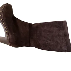 Banana republic brown suede leather platform boots women’s size 9.5 pull-on boot thumbnail 5
