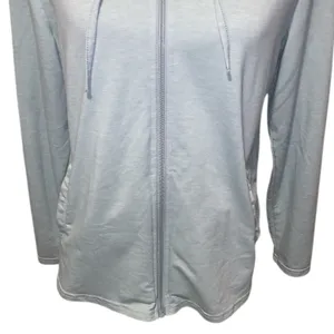 32 Degrees Cool Light Blue Full Zip-Up Hoodie Lightweight Pockets thumbnail 3