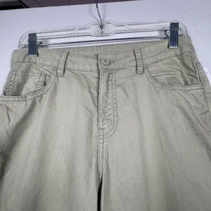 H&M Women khaki Wide‎ Leg High Rise Pants casual vacation lounging 4 NWT thumbnail 4
