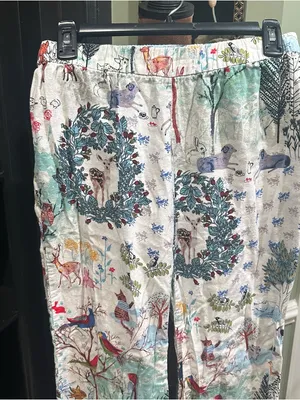 Anthropologie E by Eloise Woodland Animal Pajama Pants – Size XS thumbnail 2