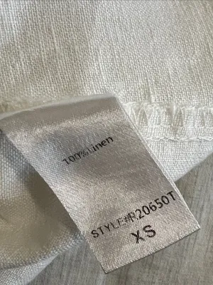 Tuckernuck 100% linen smocked mini dress white‎ Sz XS thumbnail 10