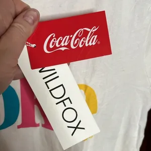 NWT Wildfox Coke Stellar White Graphic Tee Size Medium thumbnail 8