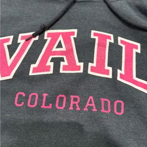 Gray Vail Colorado Hoodie with Pink Lettering Size Small thumbnail 2
