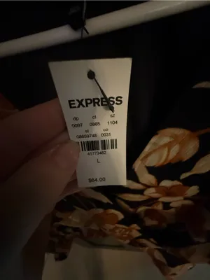 Express Floral Wrap Blouse - Black, Brown, Cream thumbnail 3