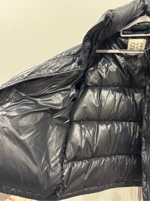 S13 Women's Shiny Black Puffer Coat with High Collar thumbnail 7