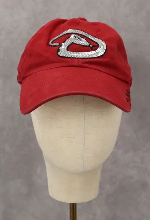 Fan Favorite Arizona Diamondback‎ Sequin Cloth Strap Buckle Baseball Cap Hat thumbnail 1