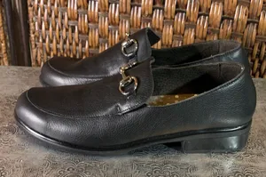 NAOT Black Leather Loafers Size 39 thumbnail 1