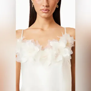 Elliatt Katalina 3D Floral Appliqué Mini Dress in Ivory thumbnail 5