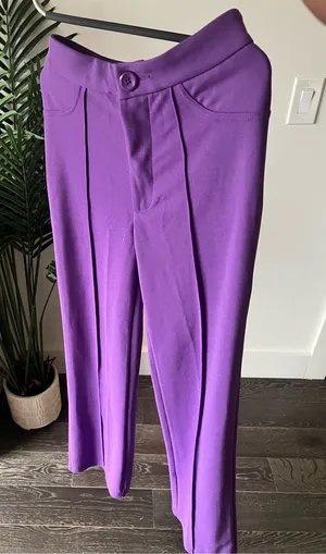 SHEIN Purple Tailored Pants with Tag thumbnail 1