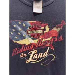 Harley-Davidson Riding Across the Land‎ Tee – Cherokee NC Dealer Shirt Size L thumbnail 2