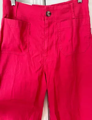 Anthropologie Maeve The Colette Wide-Leg Cropped Linen Pants, Size 29 thumbnail 6