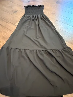 Women’s Black Strapless Maxi Dress XXL - C35-036 thumbnail 4