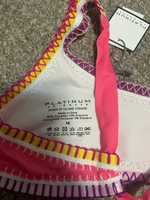Platinum swimwear pink bikini top thumbnail 3