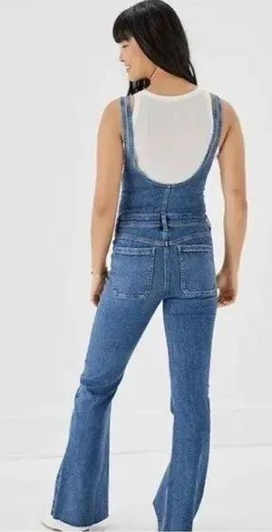 American Eagle Super stretch Flare Overalls thumbnail 2