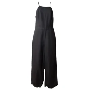 Abercrombie & Fitch Black Wide‑Leg Culotte Jumpsuit Women’s Size 4 Sleeveless thumbnail 4
