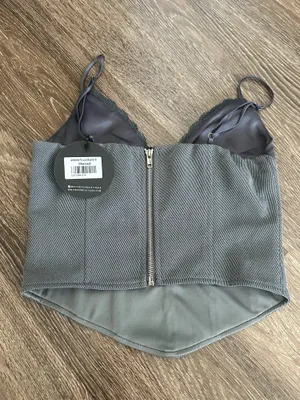 White Fox Corset Grey Boutique Top thumbnail 2