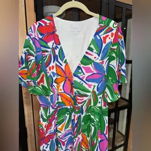 Sugarlips colorful maxi dress Paradise Falls Button Down Flutter sleeve tropical thumbnail 6