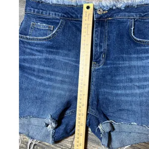 River Island Denim Cutoff Shorts Distressed Frayed Hem Blue Jeans Womens Size 12 thumbnail 4