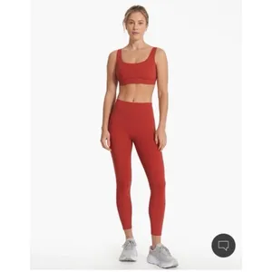 Vuori Stride Performance Leggings Womens XL Red Workout Active‎ Casual thumbnail 3