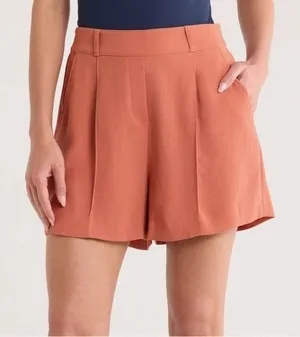 SPANX Carefree Crepe Shorts, Elastic Waist, Sedona, Size‎ Medium, NWT thumbnail 1