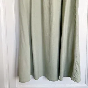 Madewell • Sweetheart Puff-Sleeve Midi Dress in Frosted Sage green bias cut thumbnail 6