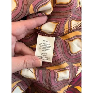 NWT Cupcakes & Cashmere Geo Print Faux Wrap Blouse Long Sleeve S thumbnail 3
