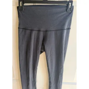Lululemon Women's Wunder Under Hi-Rise‎ Grey Black Trim Tights Sz 8 thumbnail 3