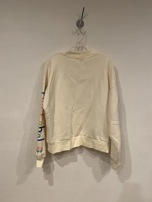 Yellow the Label Sweatshirt Womens S White Busy Watering My Own Grass Long Sleev thumbnail 4