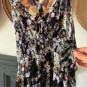 ☀️ Washed Ashore Black Mini Floral Dress thumbnail 8